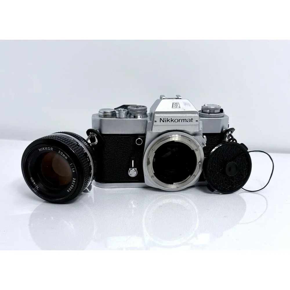 Rare Vintage Nikkormat EL 35mm SLR Camera w/ Nikkor 50mm f/1.4 Lens Tokyo Japan
